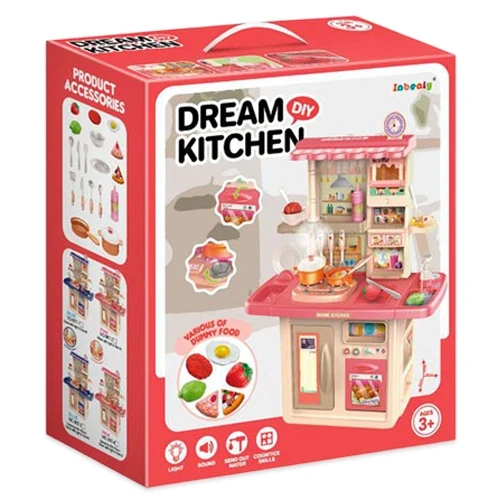 Детская кухня Dream Kitchen 86T-4 (высота 86 см, свет, звук, вода, парогенератор) Детская кухня Dream Kitchen 86T-4 (высота 86 см, свет, звук, вода, парогенератор)