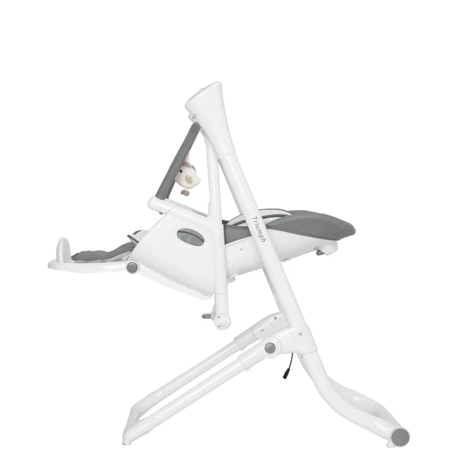 Стульчик-качели для кормления Carrello Triumph CRL-10302 Palette Grey (3 в 1, шезлонг, качалка, съемный столик, музыка)