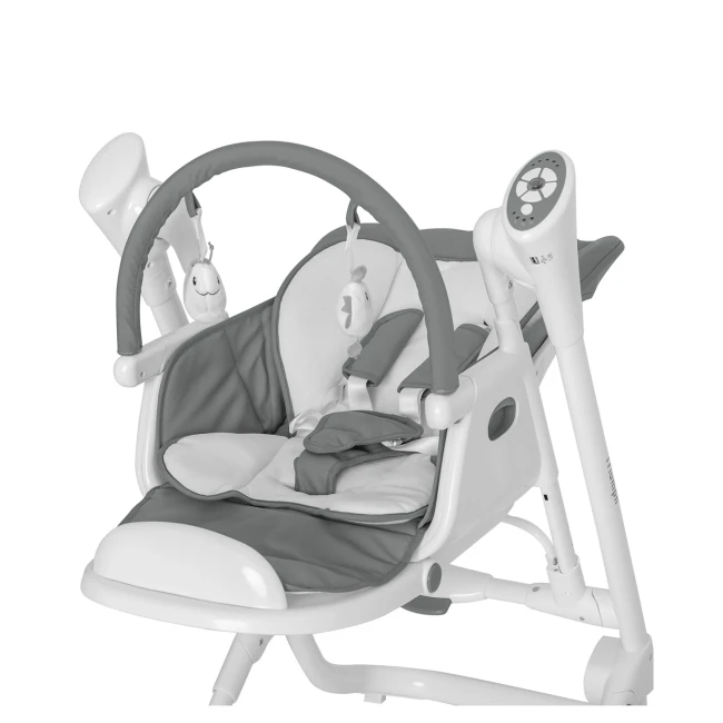 Стульчик-качели для кормления Carrello Triumph CRL-10302 Palette Grey (3 в 1, шезлонг, качалка, съемный столик, музыка)