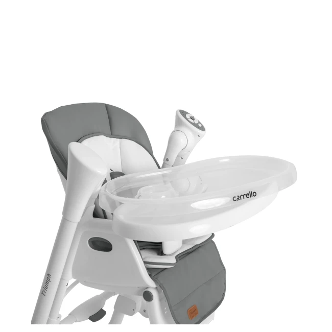Стульчик-качели для кормления Carrello Triumph CRL-10302 Palette Grey (3 в 1, шезлонг, качалка, съемный столик, музыка)