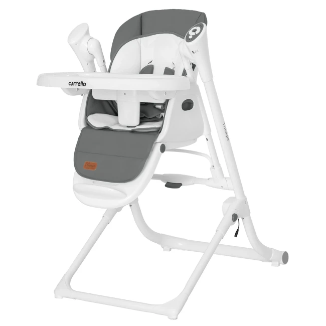 Стульчик-качели для кормления Carrello Triumph CRL-10302 Palette Grey (3 в 1, шезлонг, качалка, съемный столик, музыка)