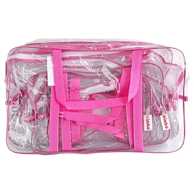 Набір прозорих сумок у пологовий Bimbo 40372 (рожевий) Набір прозорих сумок у пологовий Bimbo 40372 (рожевий)