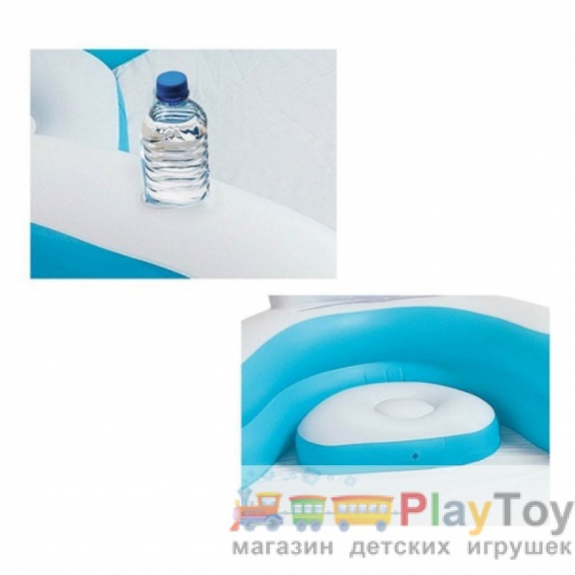 Дитячий надувний басейн Intex 56475-3 229 х 229 х 66 см з кульками 10 шт тентом підстилкою насосом Дитячий надувний басейн Intex 56475-3 229 х 229 х 66 см з кульками 10 шт тентом підстилкою насосом