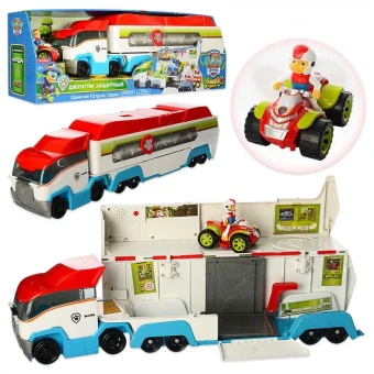 Игровой набор Щенячий патруль 2028 (Трейлер-автовоз, квадроцикл, Райдер, свет, звук)