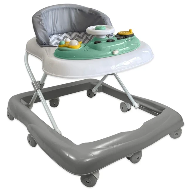 Ходунки для малыша El Camino ME 1185 Rider Gray (игровая панель, музыка, подсветка)