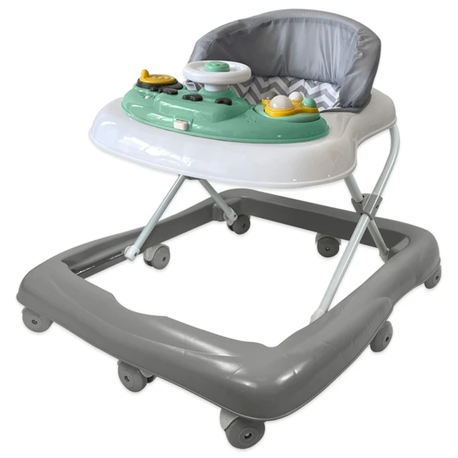 Ходунки для малыша El Camino ME 1185 Rider Gray (игровая панель, музыка, подсветка)