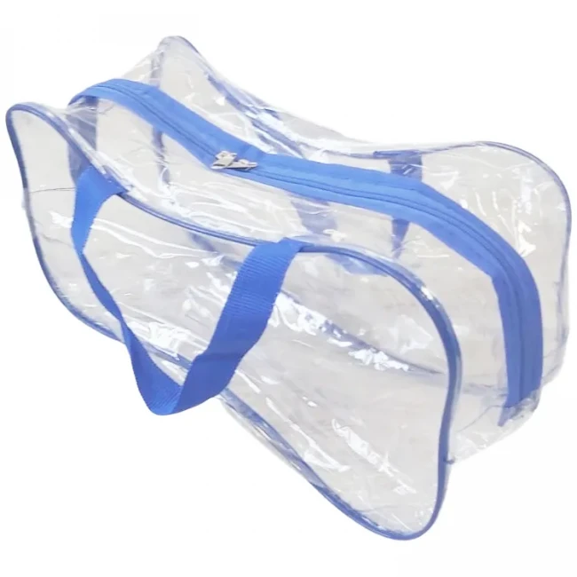 Набор прозрачных сумок в роддом (синий) Набор прозрачных сумок в роддом (синий)