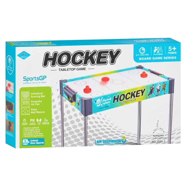 Аэрохоккей Hockey 2559 (76x39x61 см) деревянный, на ножках, батарейки