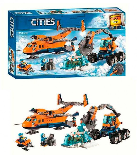 Конструктор "Cities" (10996) Арктический грузовой самолет, 731 деталь - Аналог City (Сити) 60196