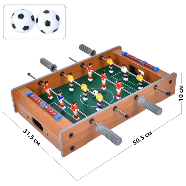 Настольный футбол Soccer 2990 (31,5x50,5x10 см) деревянный, 4 штанги Настольный футбол Soccer 2990 (31,5x50,5x10 см) деревянный, 4 штанги