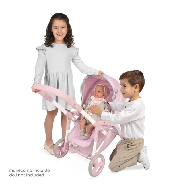 Коляска для кукол DeCuevas 81675 Sophie 3в1 (трансформер, люлька-переноска, корзинка, сумка)