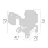 Коляска для кукол DeCuevas 81675 Sophie 3в1 (трансформер, люлька-переноска, корзинка, сумка)