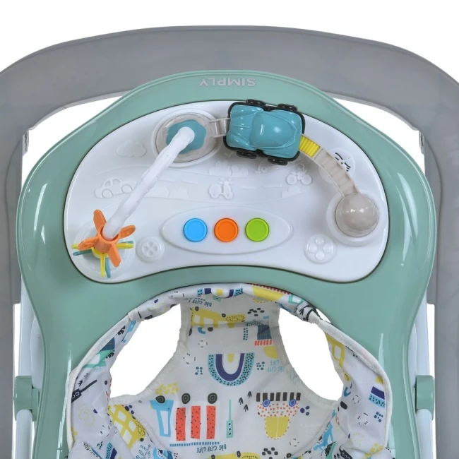 Ходунки для малюка El Camino ME 1215 SIMPLY Green (ігрова панель, музика, світло) Ходунки для малюка El Camino ME 1215 SIMPLY Green (ігрова панель, музика, світло)