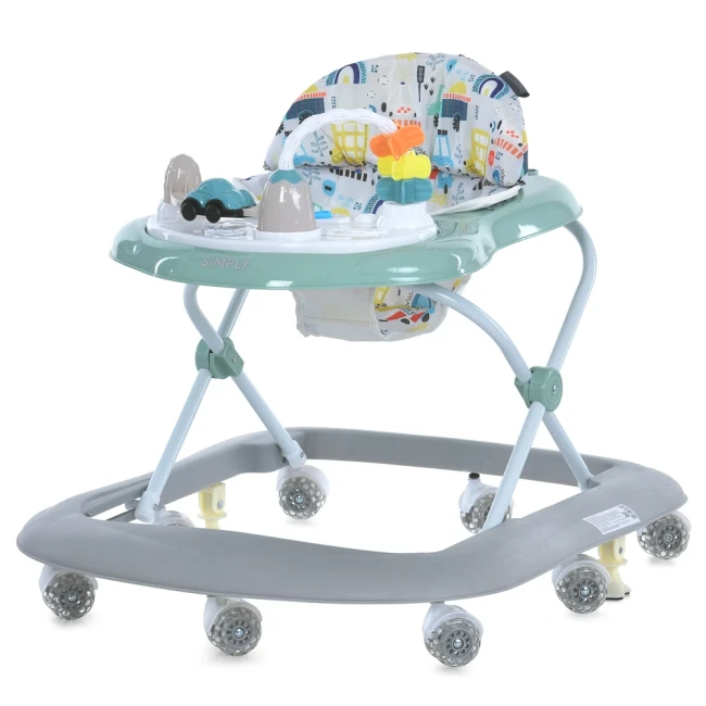 Ходунки для малюка El Camino ME 1215 SIMPLY Green (ігрова панель, музика, світло) Ходунки для малюка El Camino ME 1215 SIMPLY Green (ігрова панель, музика, світло)