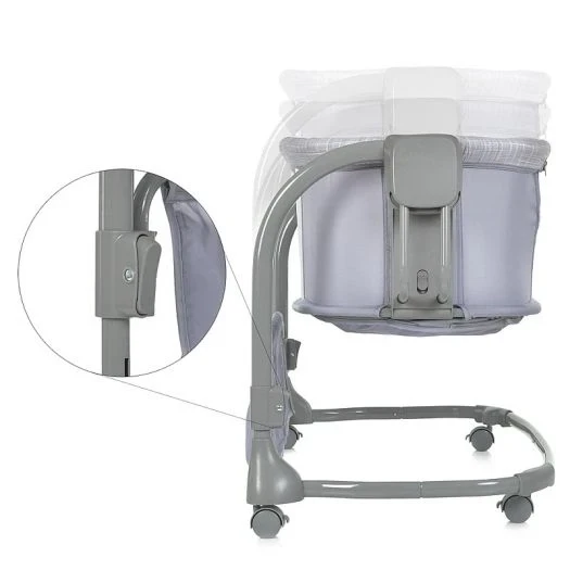 Ліжечко-люлька Mastela 8602 3 в 1 (приставне, укачування, музика, USB, Bluetooth, таймер)