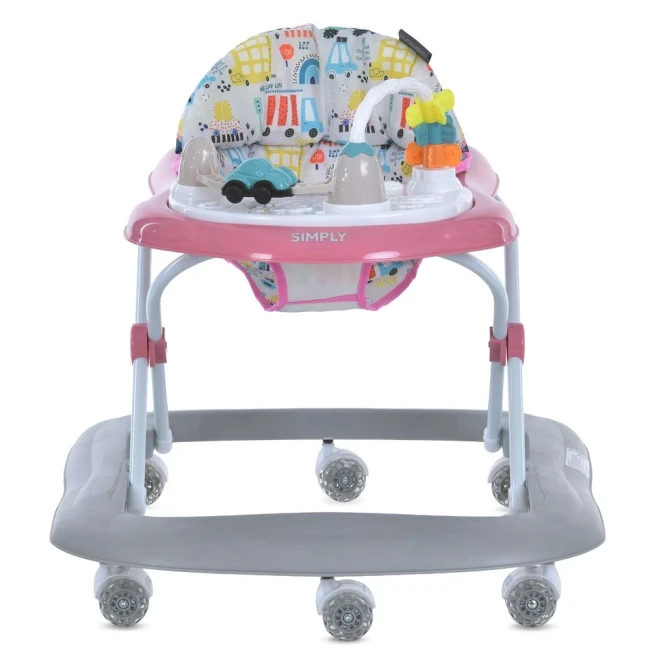 Ходунки для малюка El Camino ME 1215 SIMPLY Pink (ігрова панель, музика, світло) Ходунки для малюка El Camino ME 1215 SIMPLY Pink (ігрова панель, музика, світло)