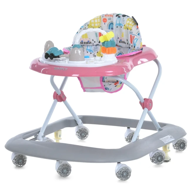 Ходунки для малюка El Camino ME 1215 SIMPLY Pink (ігрова панель, музика, світло) Ходунки для малюка El Camino ME 1215 SIMPLY Pink (ігрова панель, музика, світло)