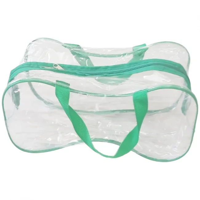 Набор прозрачных сумок в роддом (зеленый) Набор прозрачных сумок в роддом (зеленый)