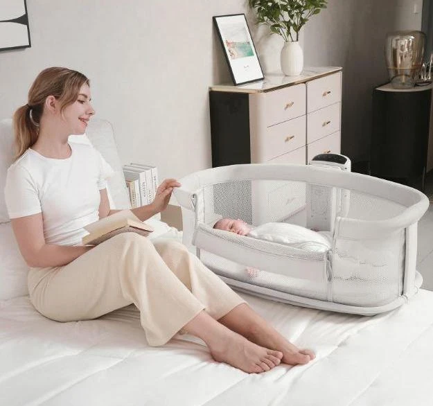 Кроватка-люлька Mastela 3328 3 в 1 (приставная, укачивание, музыка, USB, Bluetooth, таймер) Кроватка-люлька Mastela 3328 3 в 1 (приставная, укачивание, музыка, USB, Bluetooth, таймер)