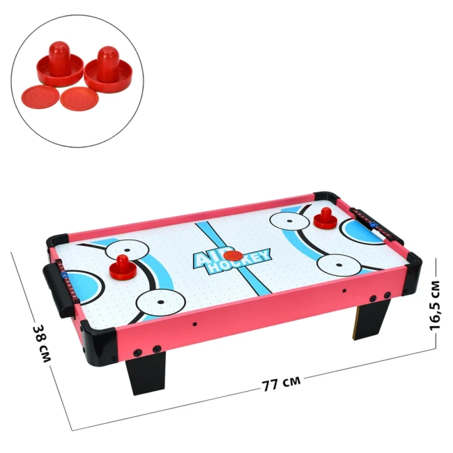 Аэрохоккей Hockey 2574-1 (77x38x16,5 см) деревянный, на ножках, батарейки