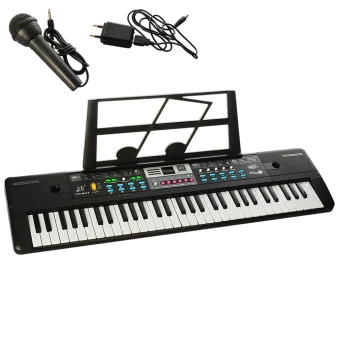 Дитячий синтезатор MQ6111-12 (61 клавіша, мікрофон, запис, USB, від мережі/батарейок)