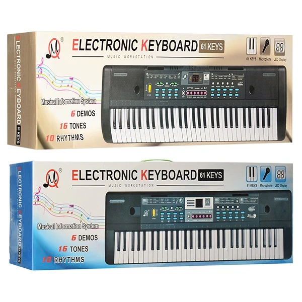 Дитячий синтезатор MQ6111-12 (61 клавіша, мікрофон, запис, USB, від мережі/батарейок) Дитячий синтезатор MQ6111-12 (61 клавіша, мікрофон, запис, USB, від мережі/батарейок)
