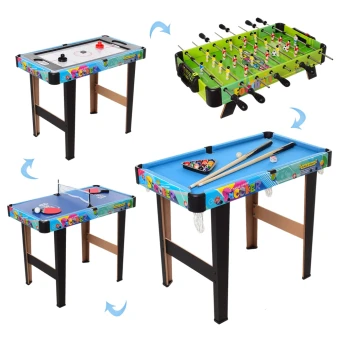 Настільна гра 6008-4 4в1 футбол, аерохокей, теніс, більярд (76x41x59 см, дерев'яний, на ніжках)