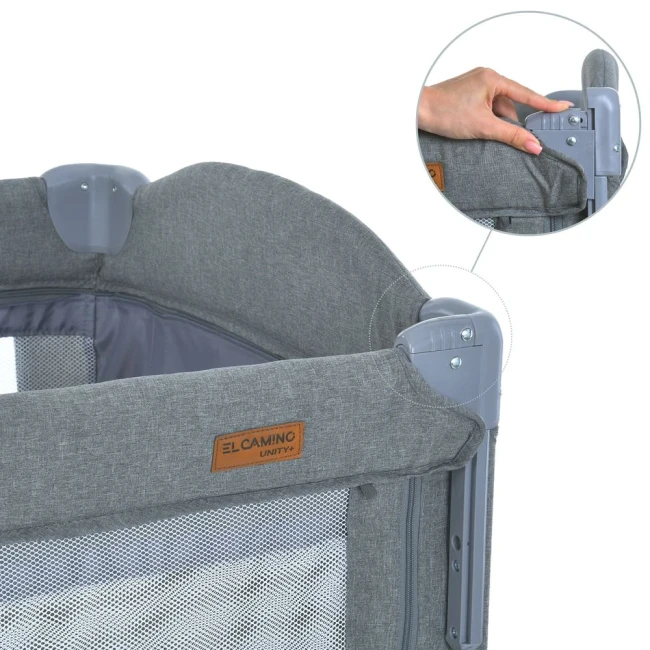 Манеж-кроватка El Camino ME 1098 UNITY+ Gray Манеж-кроватка El Camino ME 1098 UNITY+ Gray