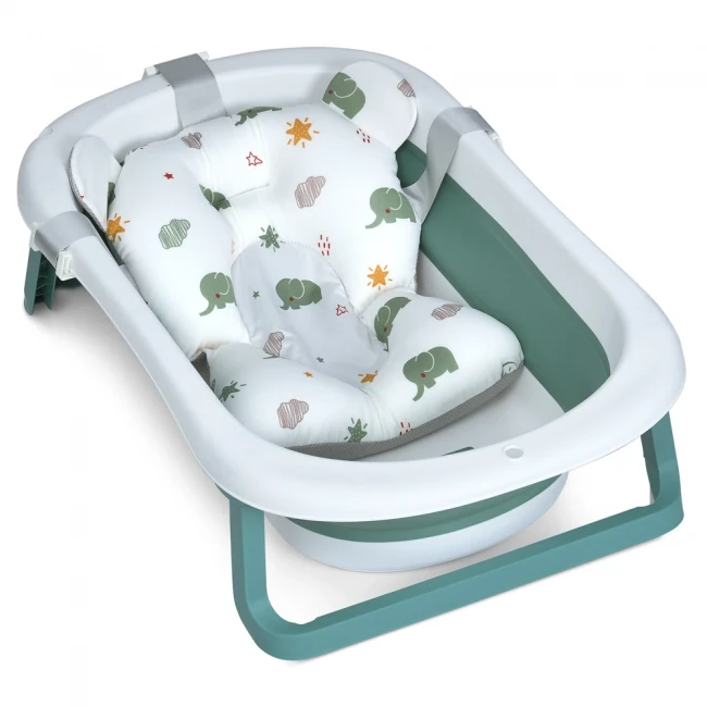 Ванночка детская El Camino ME 1151 Plus Deep Green (складная, с термометром) Ванночка детская El Camino ME 1151 Plus Deep Green (складная, с термометром)