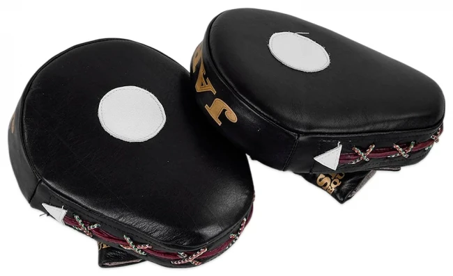 Лапи для боксу шкіряні JAB гнуті