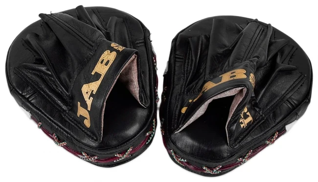 Лапи для боксу шкіряні JAB гнуті