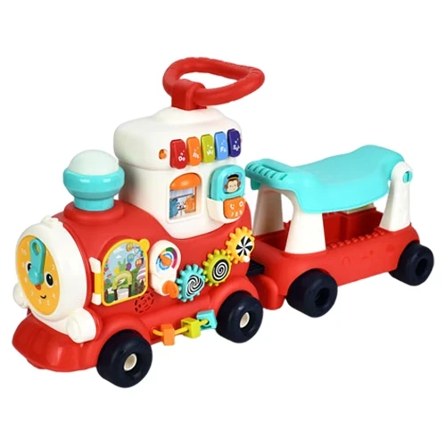 Ходунки-каталка детские Hola HE8990-HE8990B Поезд 4в1 (игры, музыка, свет, часы)
