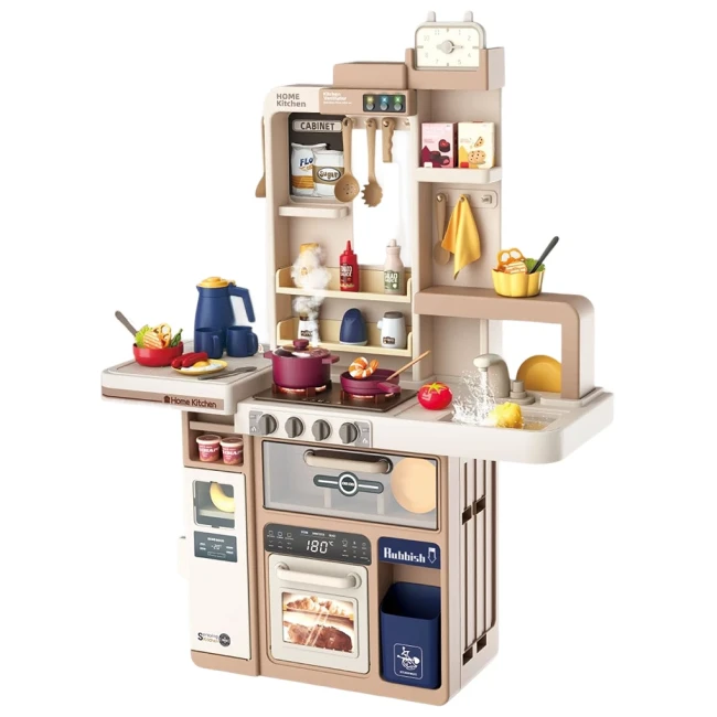 Дитяча кухня TK Group TK-49081 "Гра зі смаком" (висота 93 см, світло, звук, вода, парогенератор, 75 аксесуарів)