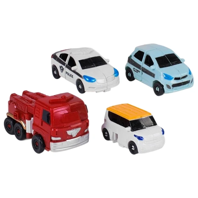 Трансформер Тобот Кватран (Q 1907) 20 см, 4 машинки, свет, звук Трансформер Тобот Кватран (Q 1907) 20 см, 4 машинки, свет, звук